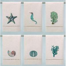 Coastal Guest Towels (set of 6)