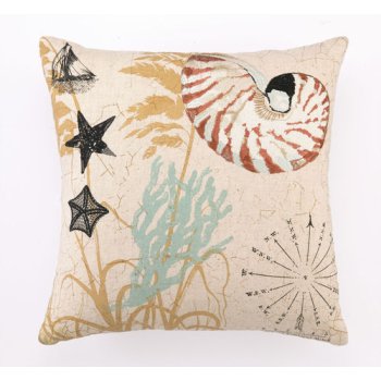 Nautilus Embroidered Pillow 
