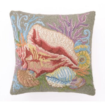 Natures Colors Conch Hook Pillow  