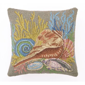 Natures Colors Whelk  Hook Pillow 