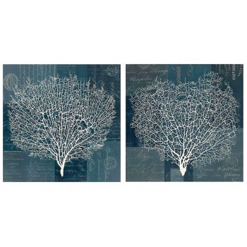 Wall Canvas 20X20, Sea Document, Set Of 2