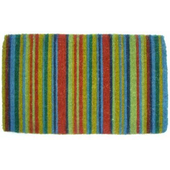 Multicolor Stripes Blue Doormat 
