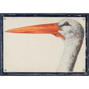 Linen Water Bird Framed Art  