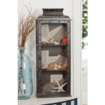 Vintage Large Metal Wall Shelf 