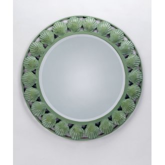 Lowcountry Green Metal Shell Mirror