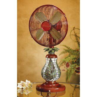 Mosaic Fern Table Fan