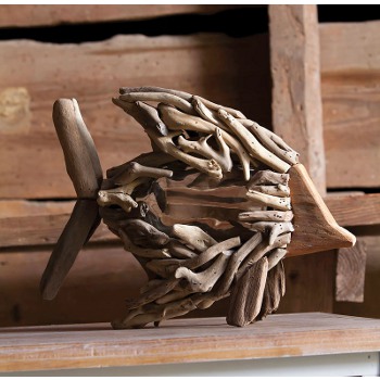 Driftwood Recycled Bottle Fish Decor