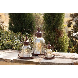 Fleur-de-Lis Lantern Set (S/3)