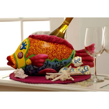 Funky Fish Ceramic Planter 