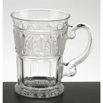 Unique Etched Glass Coffee Mug Set