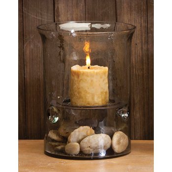 Glass Cylinder Candle Holder 