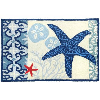 Italian Tile with Starfish Rug