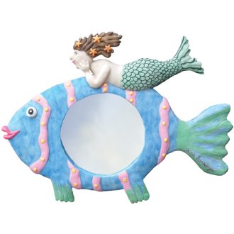 Mermaid Riding on Fish Mirror