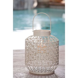Metal Lantern, White