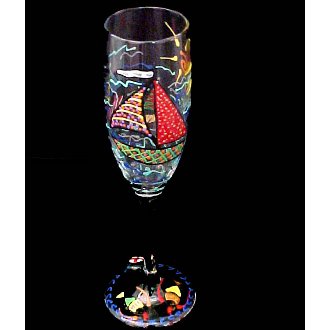 Sailboat Champagne Flutes