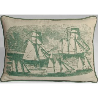 Sailboats Nautical Pillow
