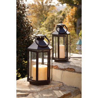 Set of 2 Metal Lantern