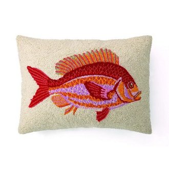 Speckled Rock Fish Hook Pillow