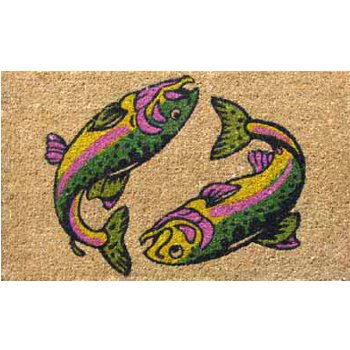Two Salmon Fish Doormat