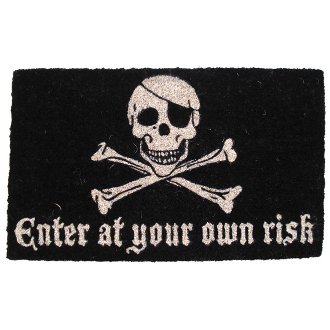 Enter at Your Own Risk Coconut Fiber Doormat