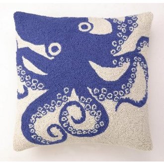 Blue Octopus Hook Pillow