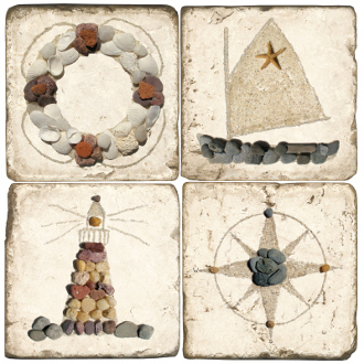 Botticino Decorative Tile Coasters
