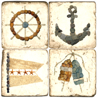 Botticino Decorative Tile Coaster 
