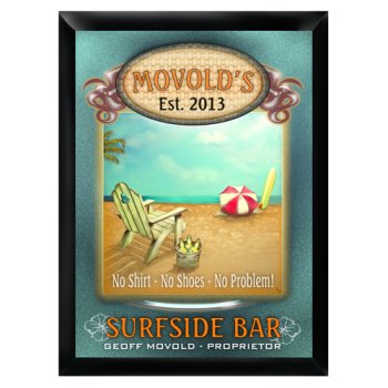 Personalized "Surfside" Bar Sign