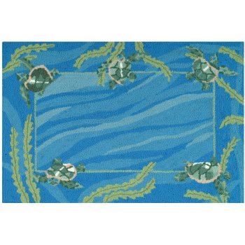 Turtles Swimming Rug 