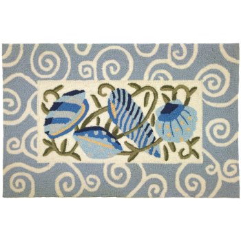 Sea Blue Shells Rug  