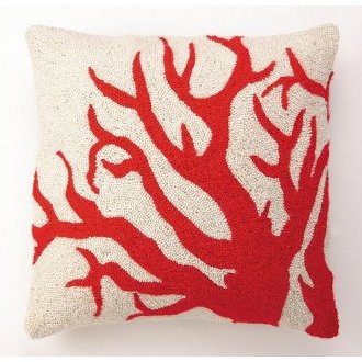 Big Red Coral Hook Pillow 