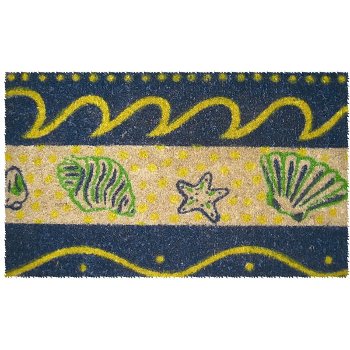 Shells & Waves Door Mat