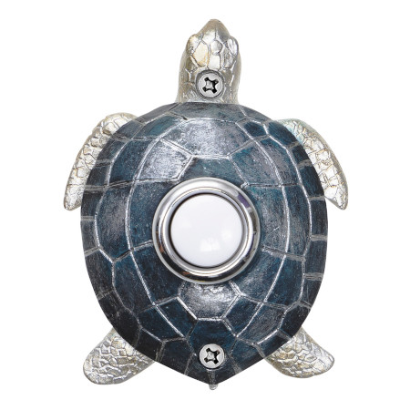 Blue Nickel Plated Turtle Doorbell