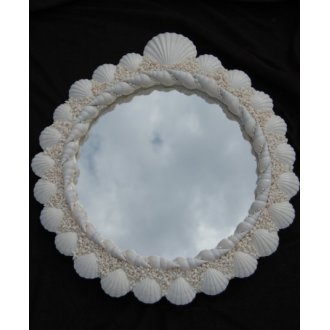White Island  Seashell Mirror