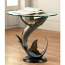Whale End Table with Glass Top