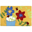 Flower Pot & Ladybugs Indoor/Outdoor Rug, 20" X 30"