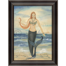 Good Morning Ocean City Mermaid Framed Art