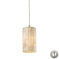 Coletta 1 Light Pendant In Satin Nickel And Genuine Stone - Includes Recessed Lighting Kit