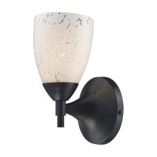 Celina 1 Light Sconce In Dark Rust And Snow White