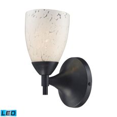 Celina 1 Light Led Sconce In Dark Rust And Snow White