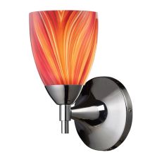 Celina 1 Light Sconce In Polished Chrome And Multi Glass