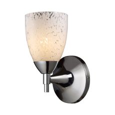 Celina 1 Light Sconce In Polished Chrome And Snow White