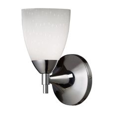 Celina 1 Light Sconce In Polished Chrome And Simple White
