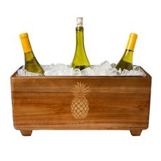 Personalized Pineapple Wooden Wine Trough