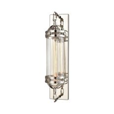 Gramercy 1 Light Wall Sconce In Polished Nickel With Clear Glass