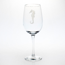 Seahorse Wine Glass 12oz S/4