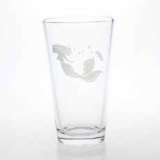 Mermaid Pint 16oz Glass Set of 4