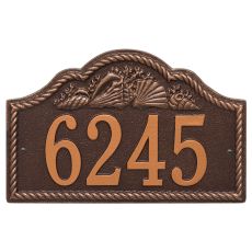 Personalized Rope Shell Arch Plaque Wall, Antique Copper