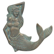 Mermaid Towel Hook (Right), Bronze Verdigris