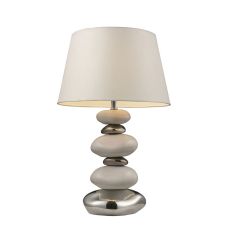 Mary-Kate And Ashley 23" Elemis Table Lamp In White And Chrome
